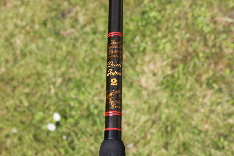 1 x Simpson's Of Turnford Kevin Maddocks Carbon Formula Dual Taper 2 Old School Carp Fishing Rod. 1990s.