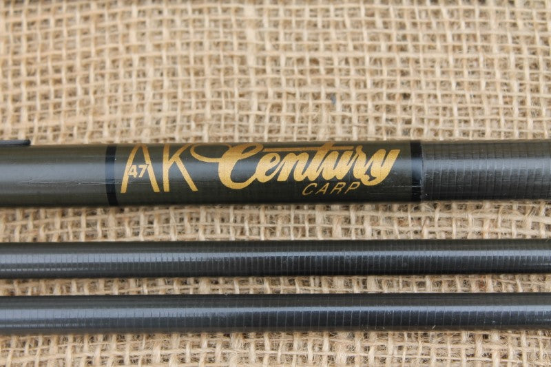 3 x Century 12' 6" AK47 Twin Tip Old School Carp Fishing Rods. 2.5lb T/C And 3.5lb T/C. 1990s.