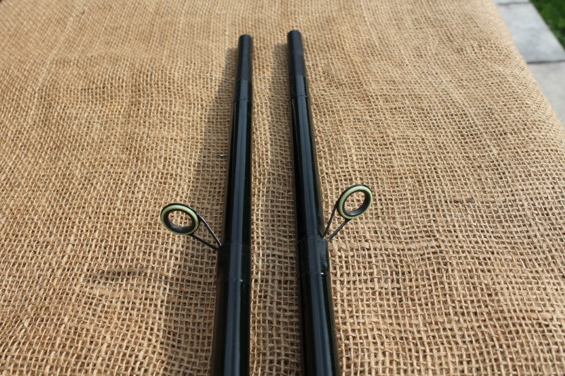 Old Sliding Rods 2 x Terry Eustace Old School Vintage Glass Carp Fishing Rods. 1980s ...