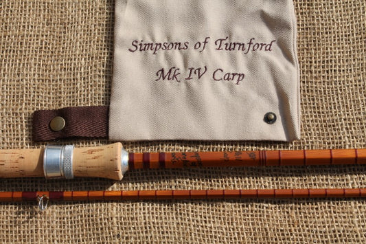 Simpsons Of Turnford Split Cane MK IV Vintage Style Carp Fishing Rod. RARE. OUTSTANDING!