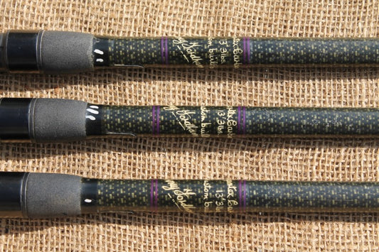 3 x Tony Fordham Custom Built Sportex Carbon Kevlar Old School Carp Fishing Rods. 13'.3.00lb T/C. 1990s.