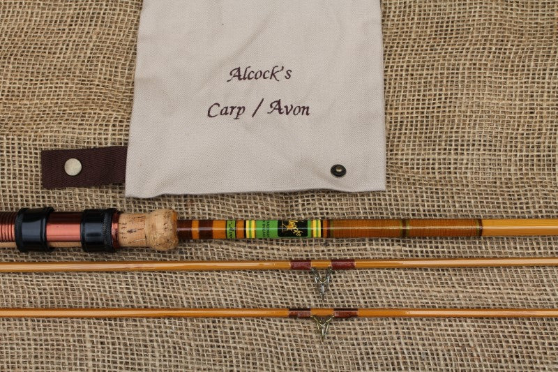 Allcock Carp-Avon Twin Tipped Vintage Split Cane Carp Fishing Rod.