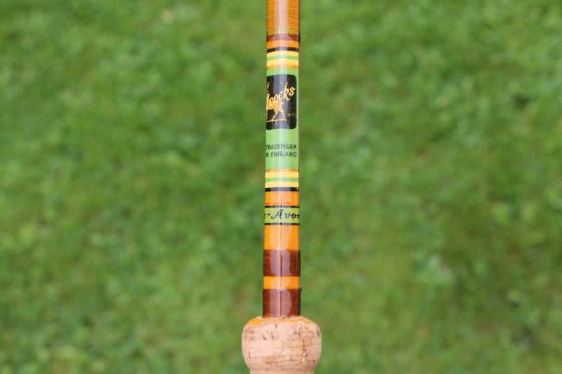 Sold at Auction: A vintage Allcocks two piece split cane spinning fishing  rod 'Lightcaster', 8ft long.