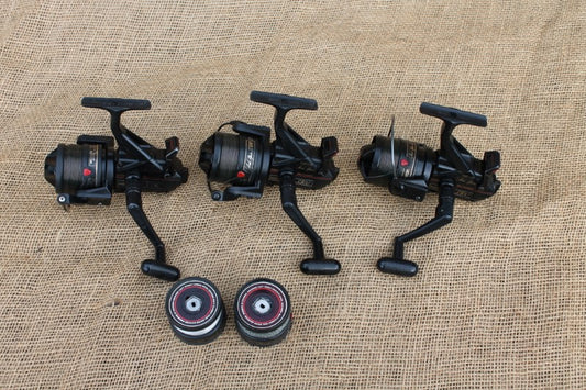 3 x Shimano Triton Sea Spin 3500 Baitrunner Carp Fishing Reels. Classic Old School.