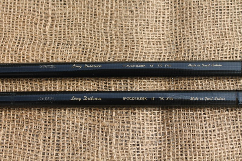 2 x Trev's Of Wilmslow Custom Built Daiwa Infinity X Old School Carp Fishing Rods. 12'. 3.5lb T/C Long Distance.