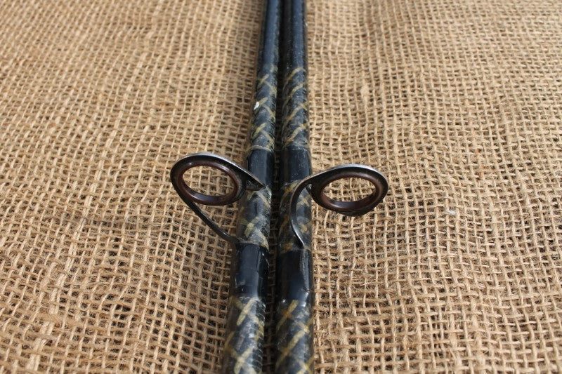 2 x Tri Cast Diamond Kevlar Old School Carp Fishing rods. 12'. 2.5lb T/C. Classic 1990s.