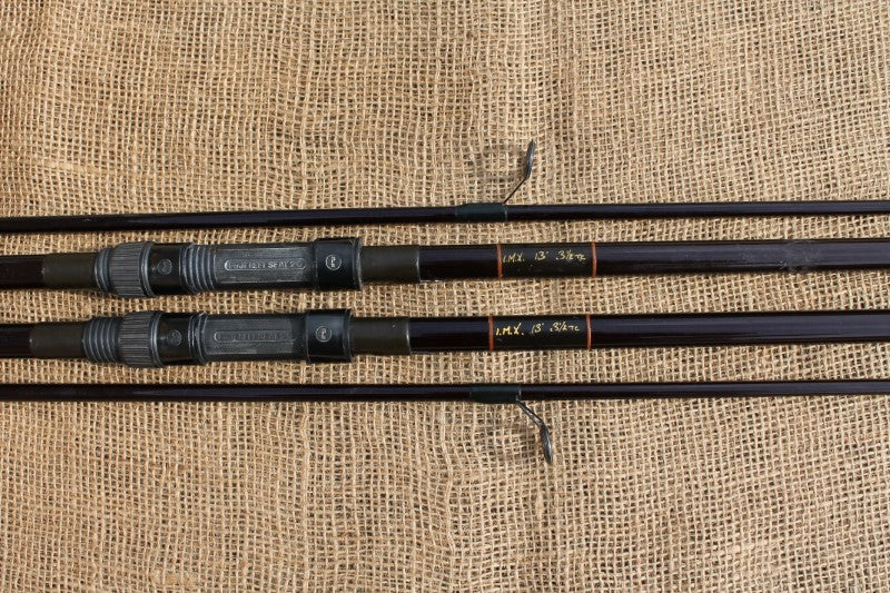 2 x Rod Hutchinson IMX Old School Carp Fishing Rods. 13'. 3.5lb T/C. 1990s.