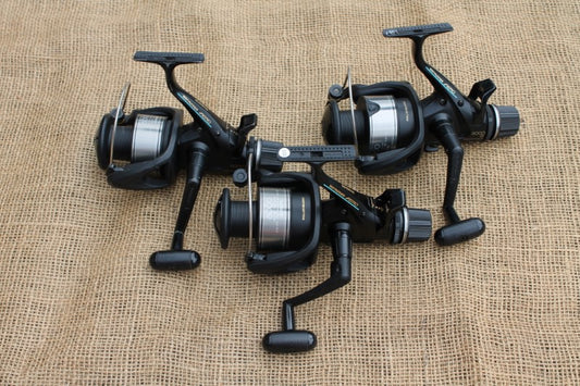 3 x Shimano 6000RE Baitrunner Carp Fishing Reels.