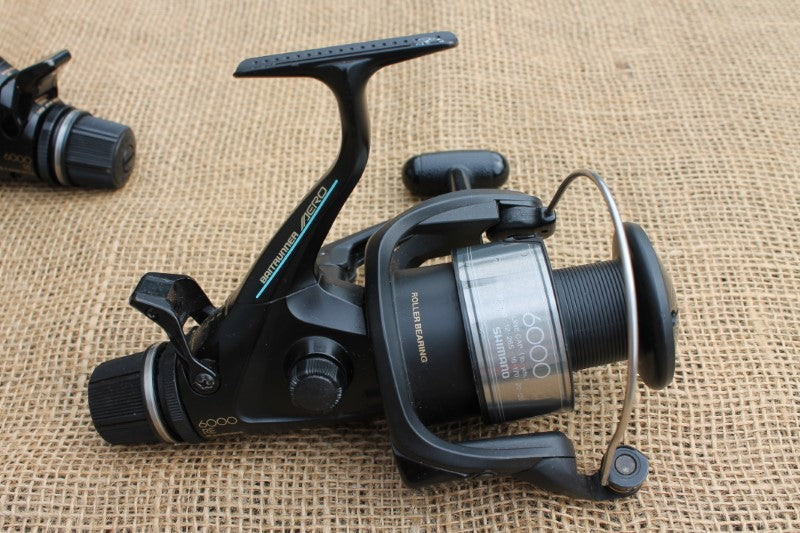 3 x Shimano 6000RE Baitrunner Carp Fishing Reels.