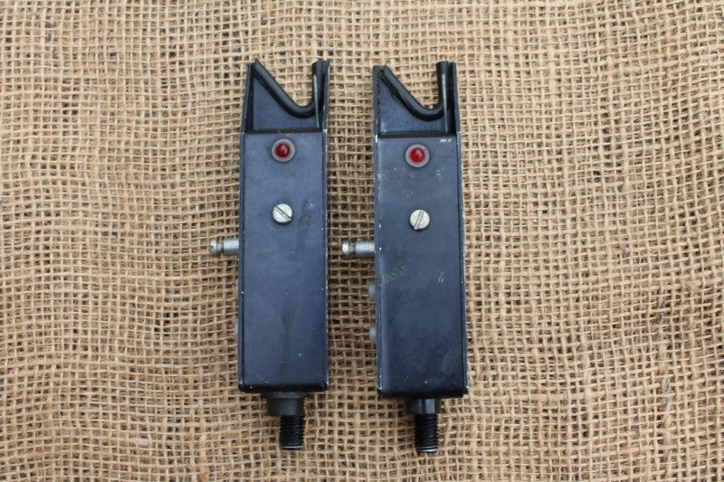 2 x Rare Vintage Antennae Style Carp Fishing Electronic Bite Alarms, With Sounder And Leads.
