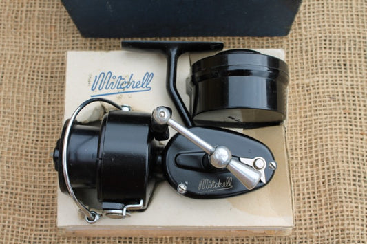 1 x Mitchell Vintage Carp Fishing Reel, With Box And Spare Spool.