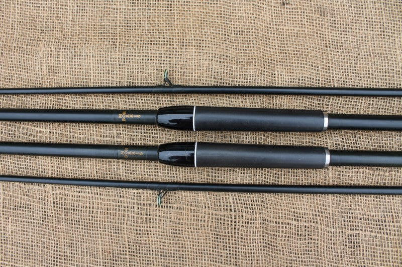 2 x Bob Morris Old School Glass Carp Fishing Rods. North Western SS4. 10'. 2lb T/C. Fuji. EX!