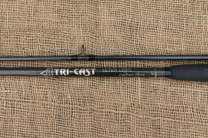 1 x Tri Cast Ultra Light Old School Carbon Carp Fishing Rod. 11'. 1990s.
