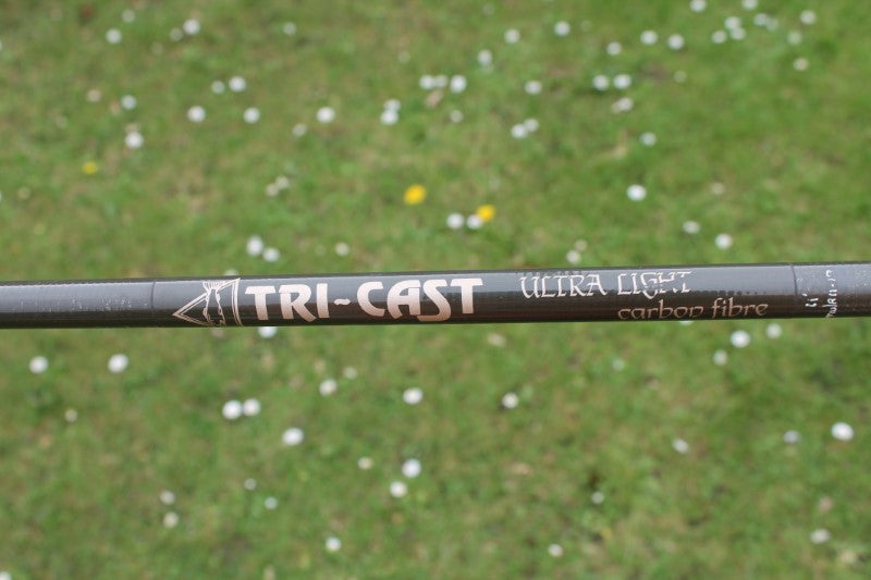 1 x Tri Cast Ultra Light Old School Carbon Carp Fishing Rod. 11'. 1990s.