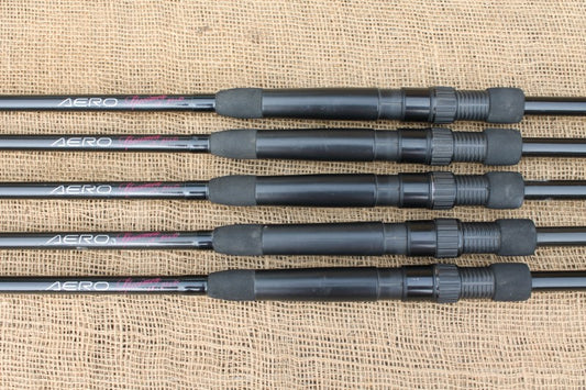5 x Shimano Aero Specimen Old School Carp Fishing Rods. 12'. 2.75lb T/C. 1990s.