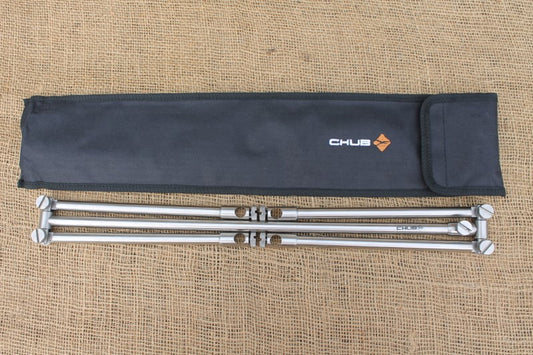 1 x Chub Precision Stainless Steel Carp Fishing Rod Pod Base With Case.