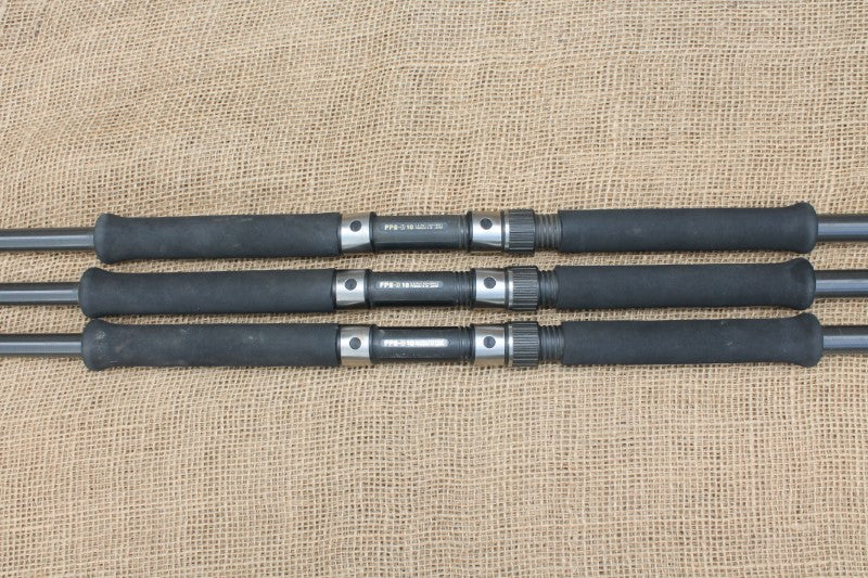 Old Dev Rods 3 x Custom Built Old School Carbon Carp Fishing Rods. Circa 1980s ...