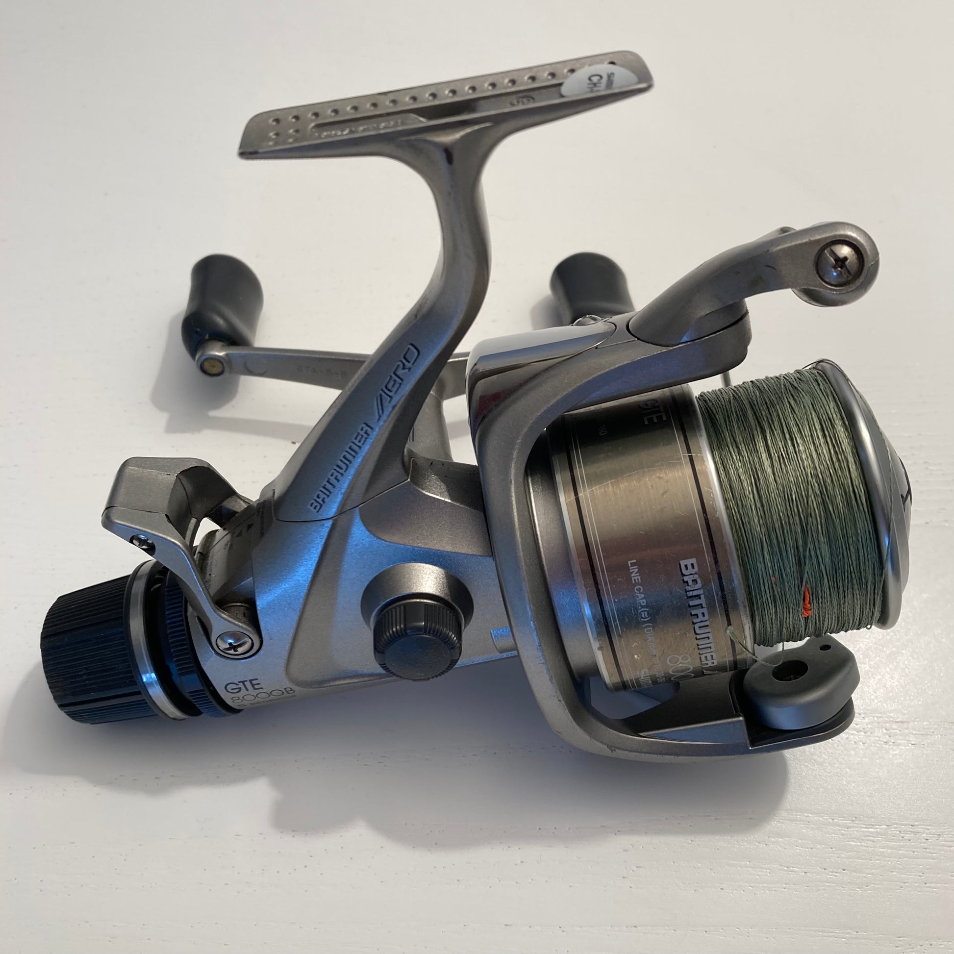 shimano aernos xt 8000 pg fishing reel Shimano GTE 8000B Baitrunner Carp Fishing Reels. – Vintage Carp Fishing Tackle