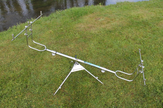Amiaud Peche Mini Carp 'O Old School Stainless Rod Pod. 1990s. Excellent!