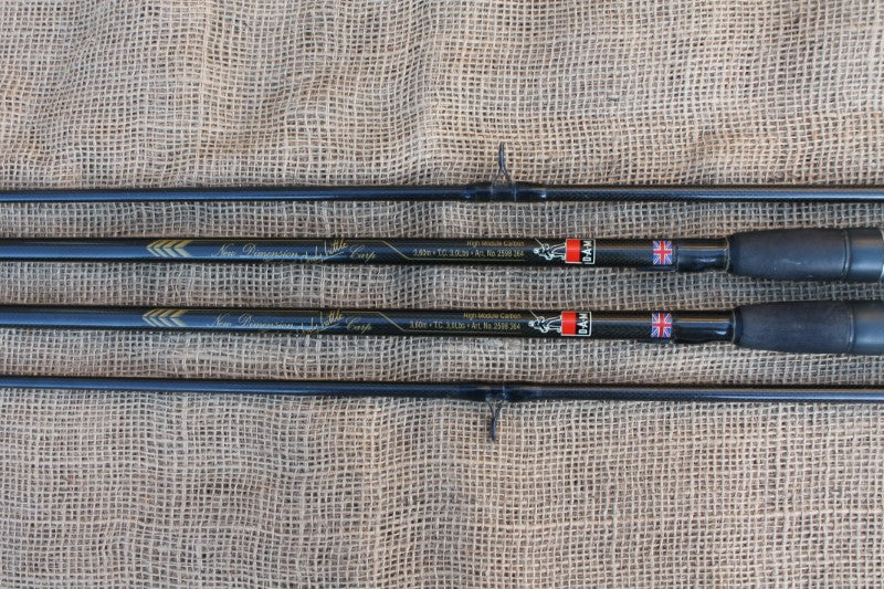 Old Dev Rods 2 x DAM Andy Little New Dimension Old School Carp Fishing Rods. 1990s ...
