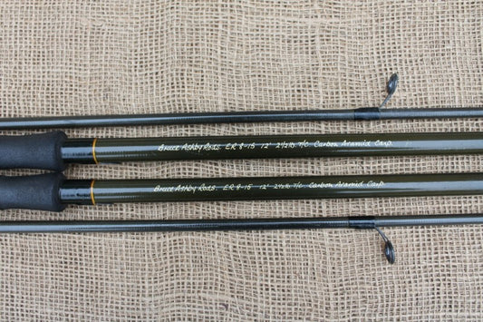 2 x Bruce Ashby Cono Flex Carbon Old School Carp Rods. Rare. SALE!!!