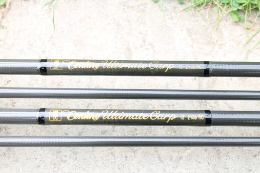 2 x Rare Century 'Ultimate Carp' Carbon Carp Fishing Rods. 12' Long, 2.75lb T/C SALE!!!