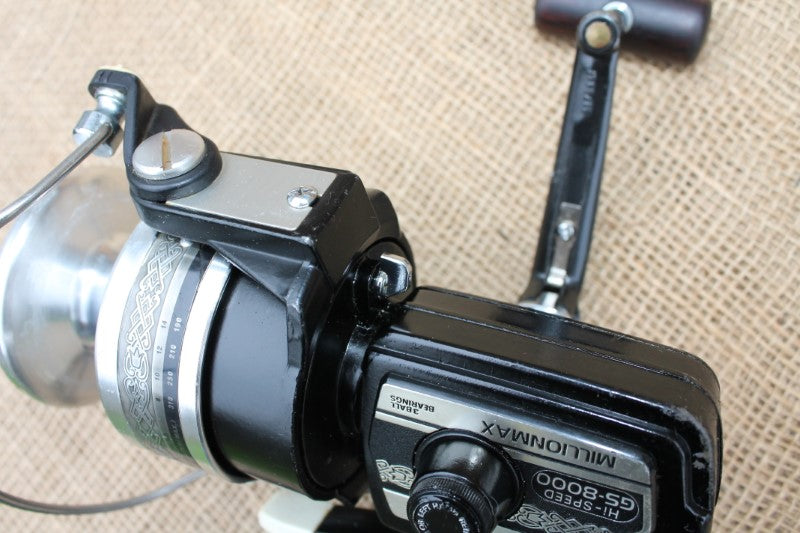 2 x Vintage Old School Daiwa Millionmax GS-8000 Big Pit Fishing Reels. 1980s.