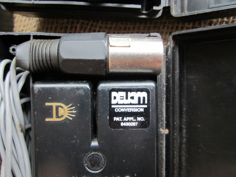 2 x Original Delkim Conversion Optonic Old School Carp Fishing Bite Alarms, With Delkim Sounder Box. 1980s.