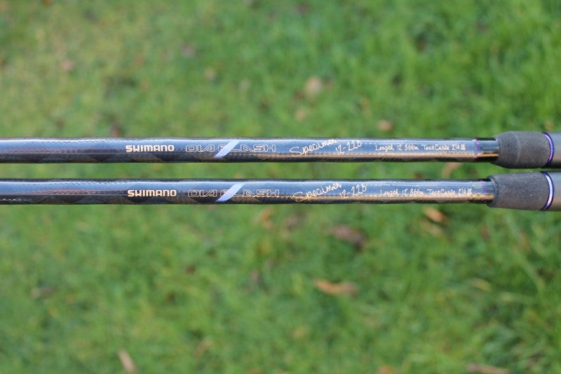 2 x Shimano Diaflash Old School Carp Rods. 2,25lb T/C. SALE!!!