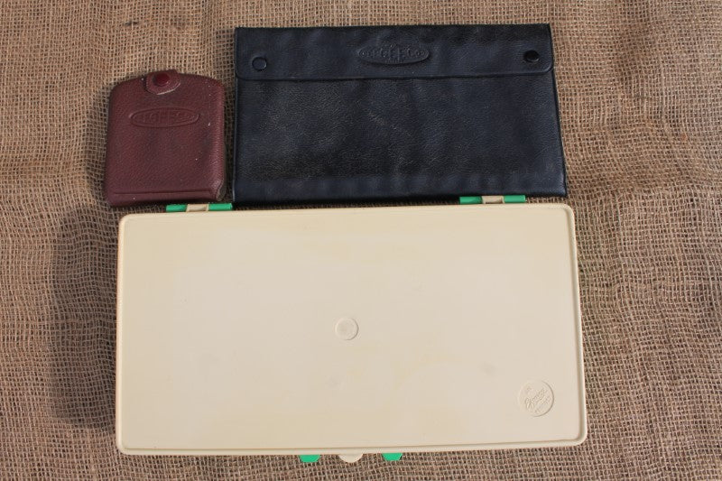A Trio Of Classic Efgeeco Tackle Box And Wallets. 1960-70s.