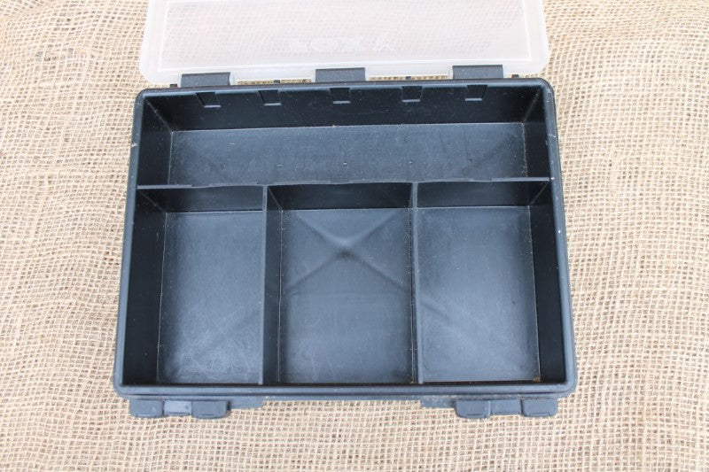 Fox Old School Carp Fishing Tackle Box. Black. MEDIUM.