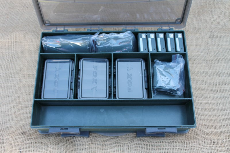 Fox System Double Carp Tackle Box With Inner Boxes. Excellent.