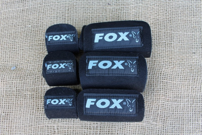 6 x Fox Neoprene Old School Rod Wraps. 1990s.