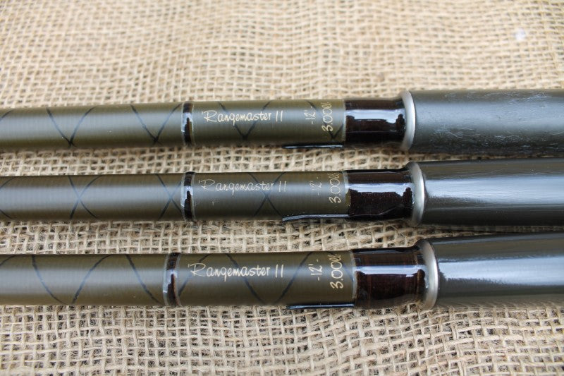 3 x Fox Rangemaster II Carp fishing Rods. Fuji Fittings. 3.00lb T/C.