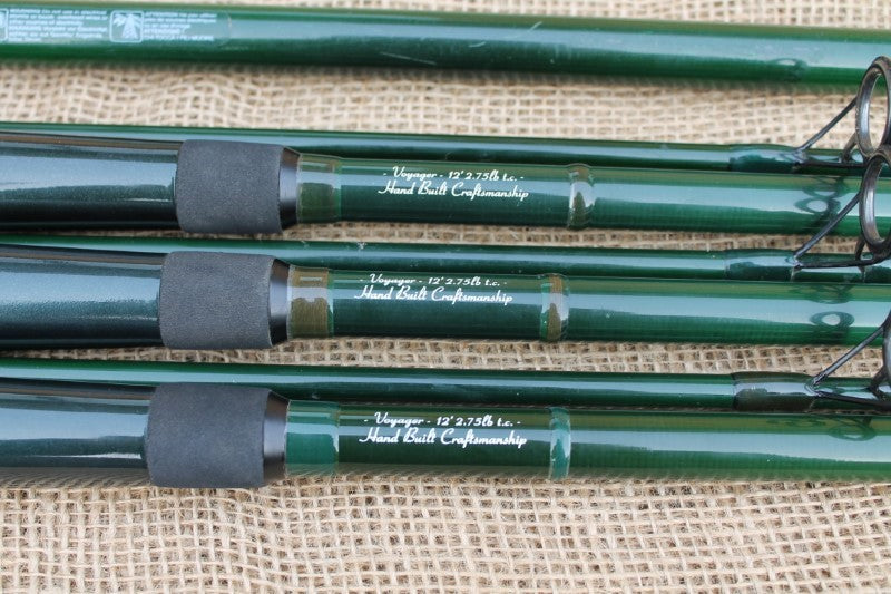 3 x Fox Voyager Old School Carp Rods And Fox Landing Net. 1990s. SALE!!!