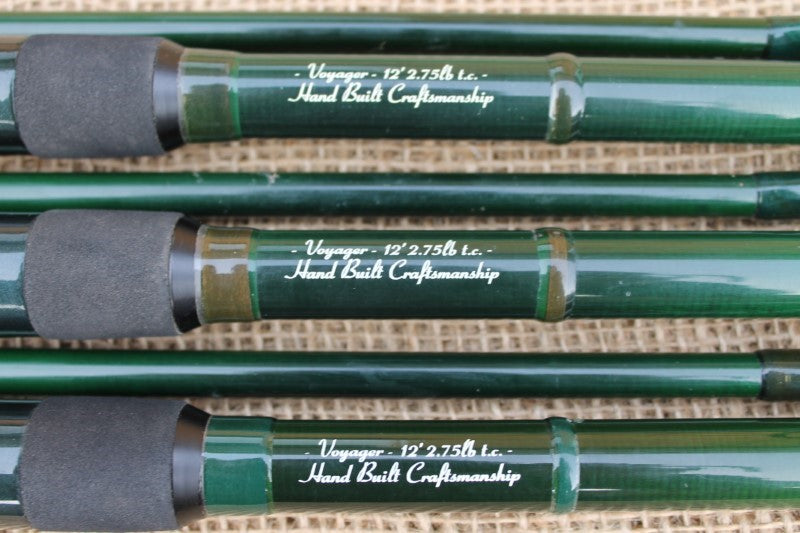 3 x Fox Voyager Old School Carp Rods And Fox Landing Net. 1990s. SALE!!!