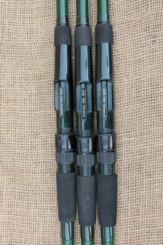 3 x Fox Voyager Old School Carp Rods And Fox Landing Net. 1990s. SALE!!!