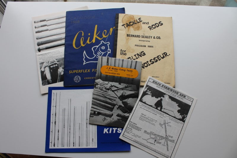 Various Vintage And Old School Fishing Tackle Catalogues.