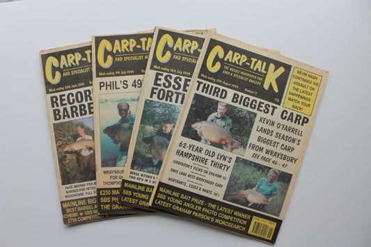 4 x Carp Talk Magazines. Nos. 2,4,5 And 11.