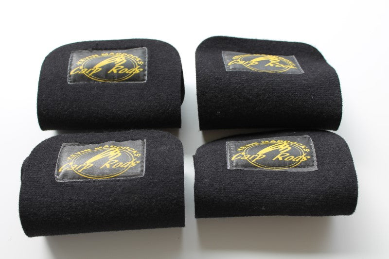 4 x Kevin Maddocks Old School Neoprene Carp Fishing Rod Bands. 1990s.