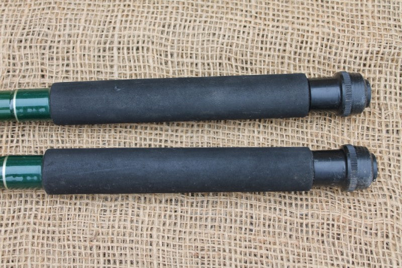 2 x Redmire Carbon Old School 12' Carp Fishing Rods. By Alabatros. 1990s.