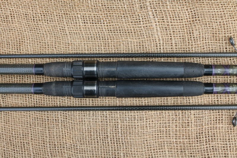 2 x Vic Gibson Custom Built Century Armalite Old School Carp Fishing Rods.