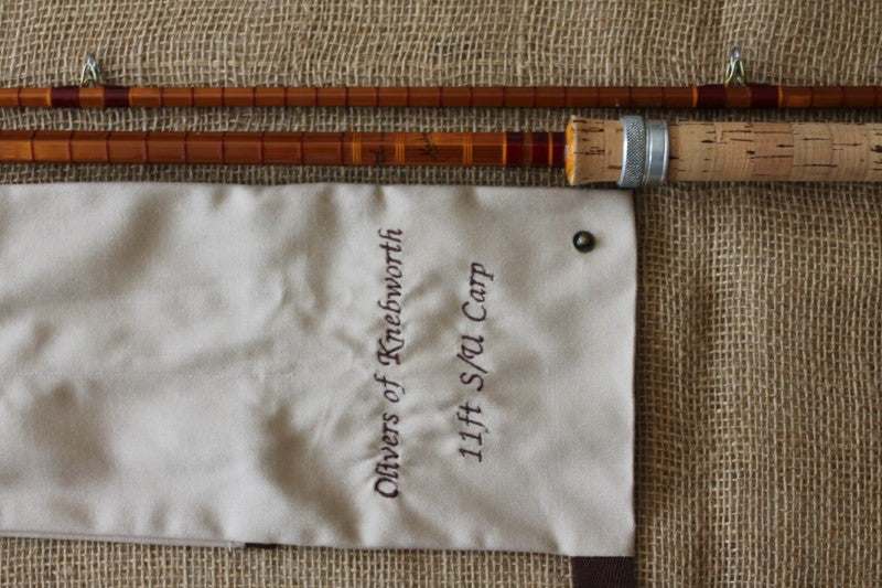 1 x Oliver's Of Knebworth S/U 11' Vintage Split Cane Carp Fishing Rod. Excellent!