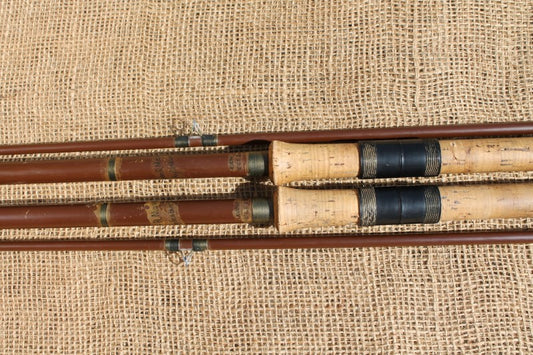 2 x Custom Built Glass Avon Rods. Alan Brown Blanks. 11'. 1lb T/C. Vintage 1970s.