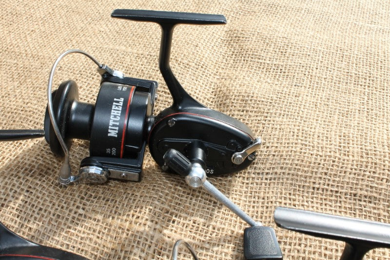 3 x Mitchell 300S Old School Carp Fishing Reels + Spare Spools.