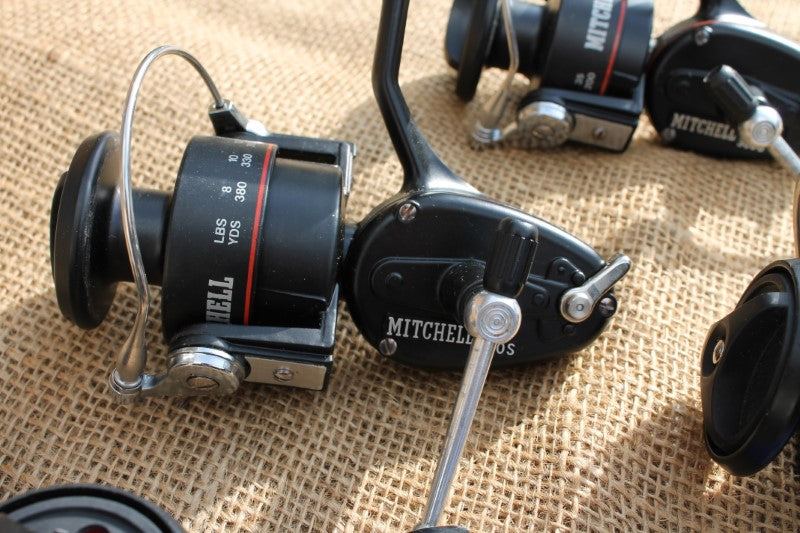 3 x Mitchell 300S Old School Carp Fishing Reels + Spare Spools.