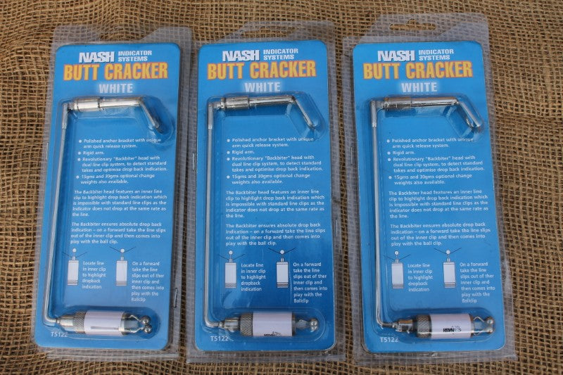3 x Nash Butt Cracker Stainless Bite Indicators. Classic Old School.