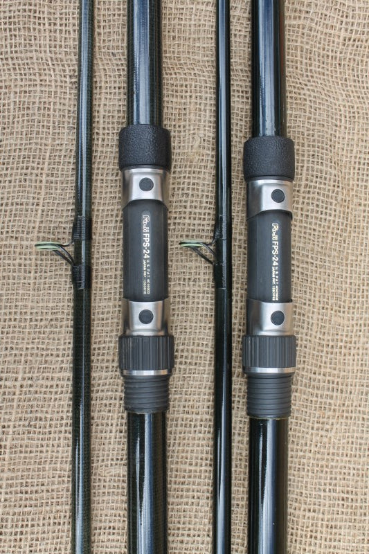 2 x North Western SS6 Old School Glass Carp Fishing Rods. 1980s.