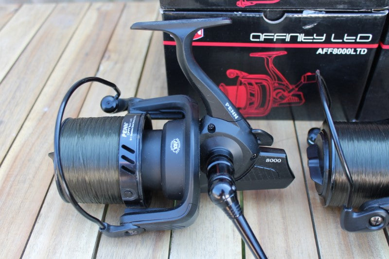 4 x Penn Affinity LTD 8000 Big Pit Carp Reels. Boxed. Spare Spools, Handles etc. Excellent!