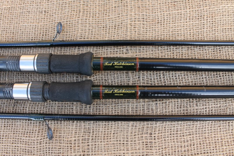 2 x Rod Hutchinson Spirolite Mark 2 Old School Carbon Carp Fishing Rod ...